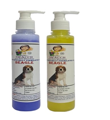 SWACCH PREMIUM SHAMPOO for BEAGLE (200ML)(COMBO PACK of 2) LAVENDER & LEMON