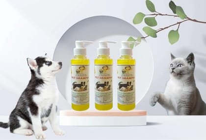SWACCH Premium Shampoo for PET Shampoo (200ML) (Pack of 3) Lemon