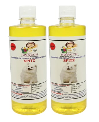 Swacch Shampoo Specially Formulated for Spitz (500ML) (Combo Pack of 2) Lemon