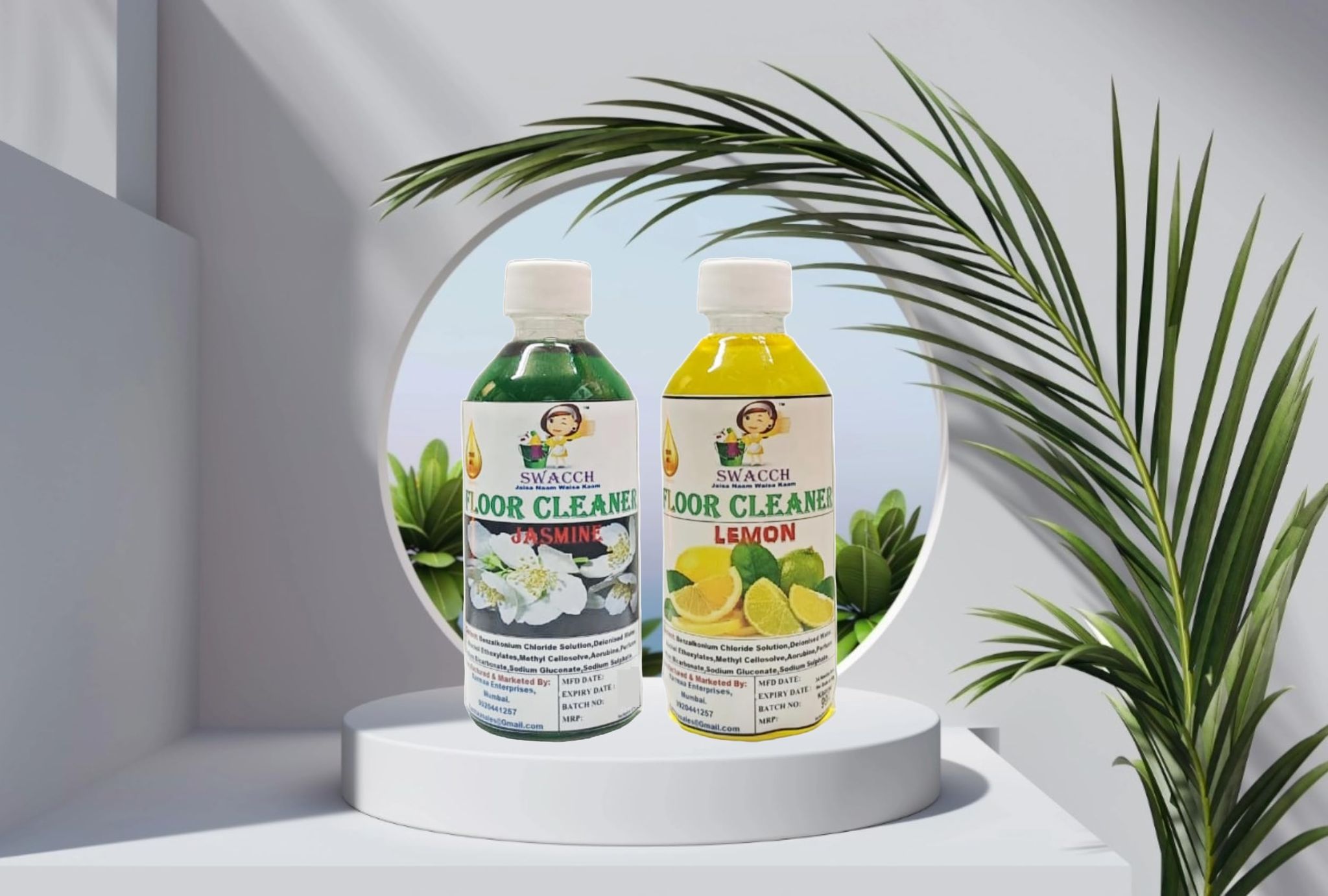 Swacch Floor Cleaner (200ml) (Combo Pack of 2) Jasmine & Lemon