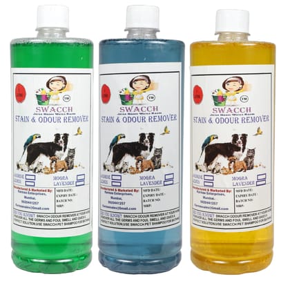 SWACCH STAIN & ODOUR REMOVER (1 LITRE) (COMBO PACK OF 3) MOGRA LAVENDER & LEMON