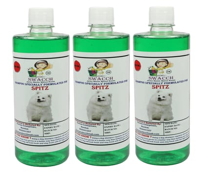 Swacch Shampoo Specially Formulated for Spitz (Combo Pack of 3) Neem Alovera