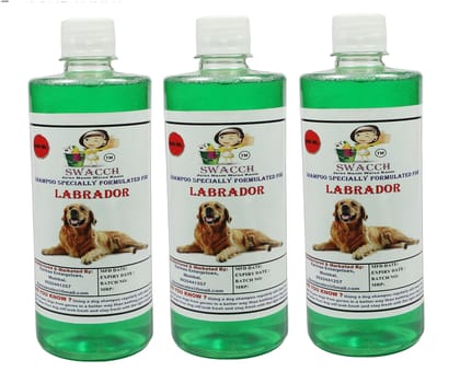 Swacch Shampoo Specially Formulated for Labrador (500ml) (Combo Pack of 3) Neem Alovera
