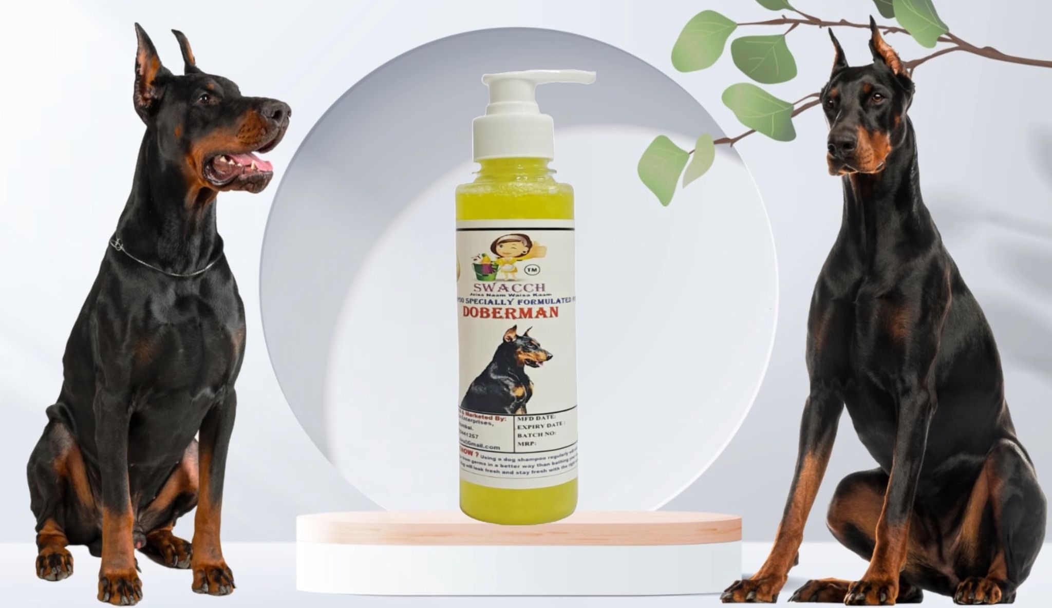 SWACCH Premium Shampoo for Doberman (200ML) Lemon