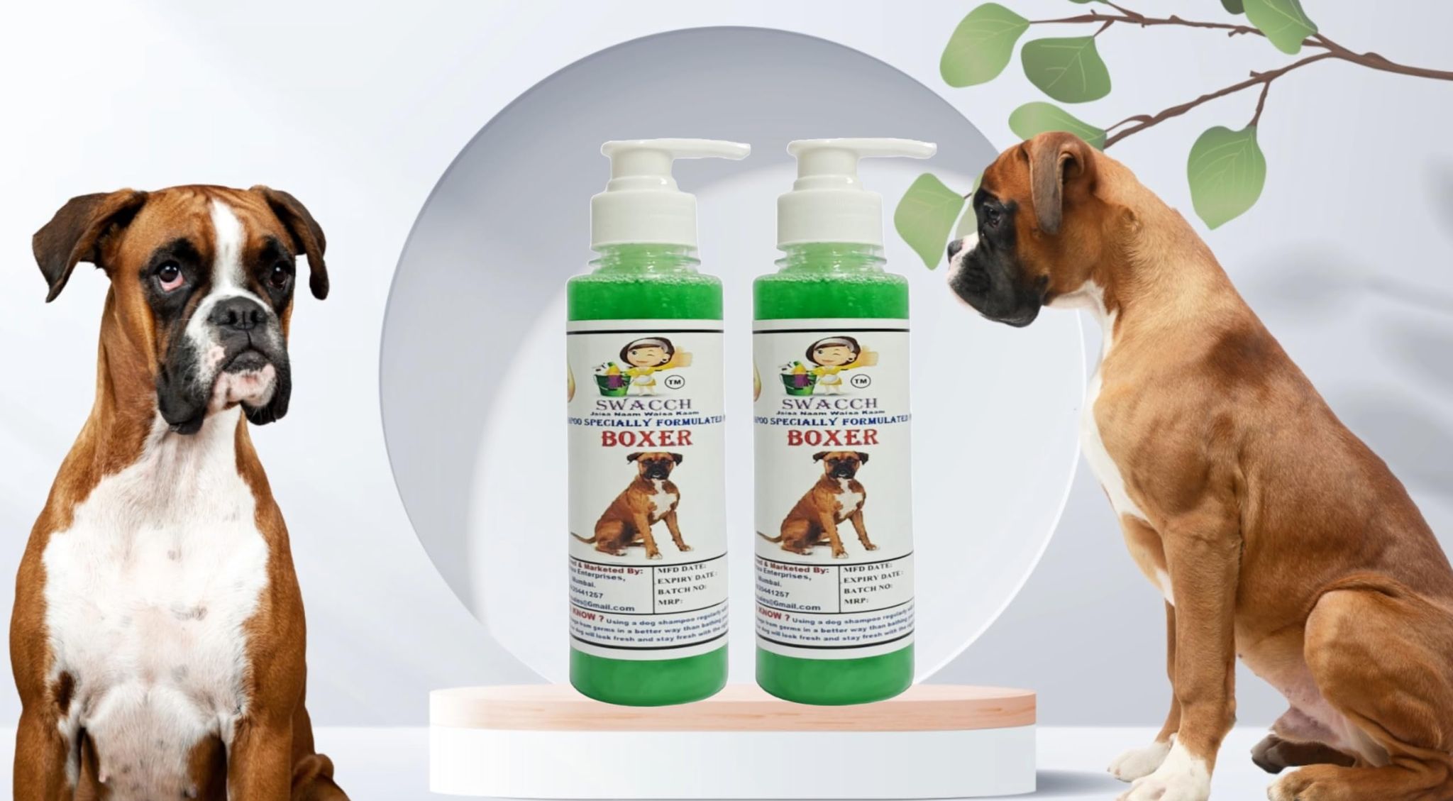 SWACCH Premium Shampoo for Boxer (200ML) (Pack of 2) NEEM ALOVERA