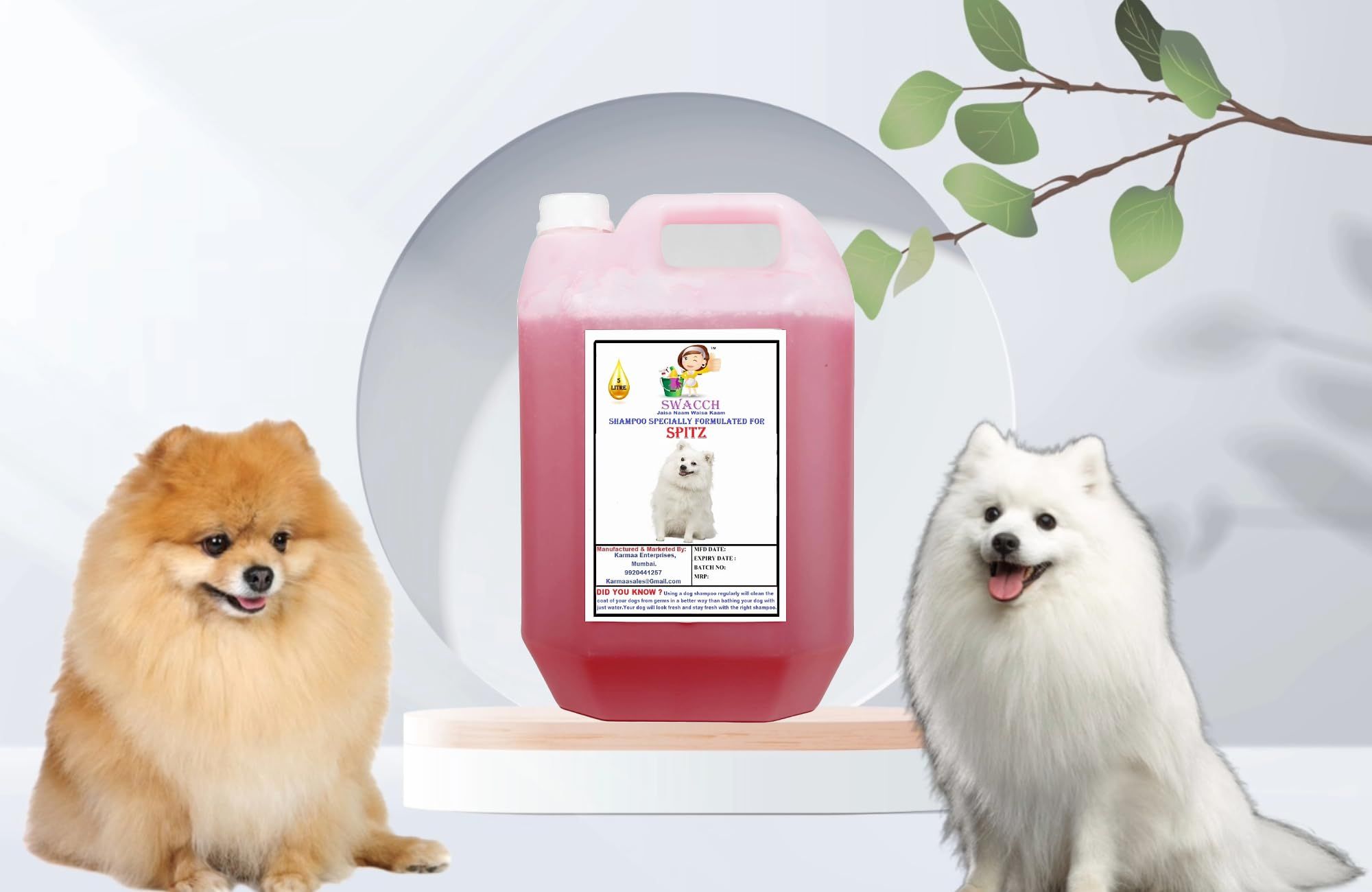 Swacch Shampoo Specially Formulated for Spitz (5 Litre) Jasmine