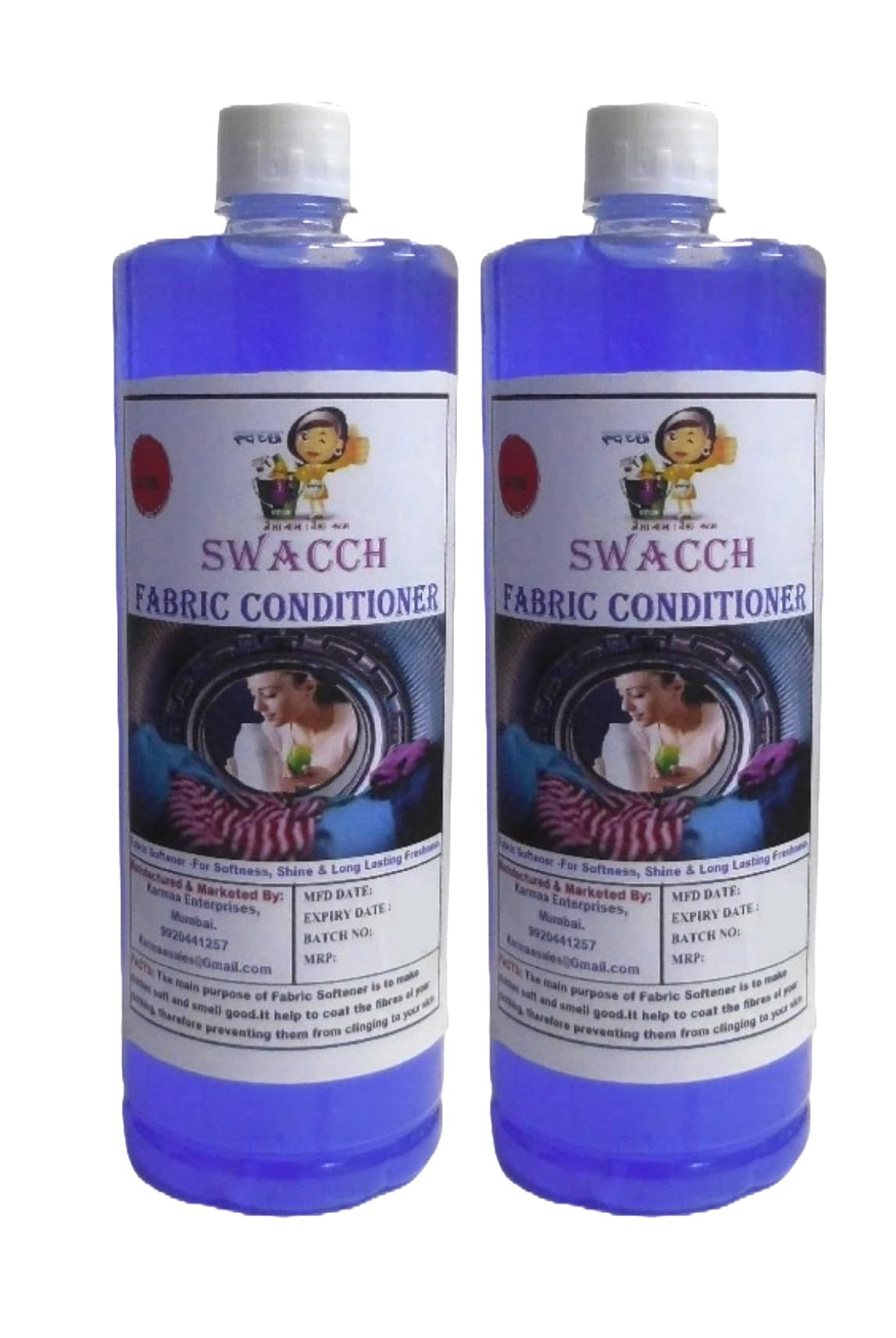 Swacch Fabric Conditioner (1 Litre) (Pack of 2) Lavender