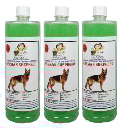 Swacch Shampoo Specially Formulated for German Shepherd (1 Litre) (Pack of 3) Neem Alovera Swacch Shampoo Specially Formulated for German Shepherd (1 Litre) (Pack of 3) Neem Alovera