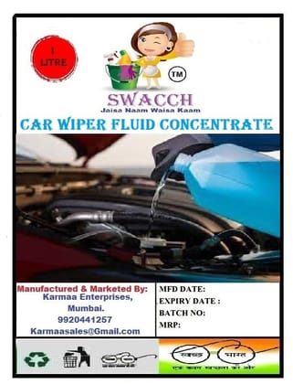 Swacch Car Wiper Fluid Concentrate 1 litre