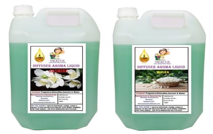 Swacch Diffuser Aroma Liquid (5 Litre) (Pack of 2) Jasmine & Mogra
