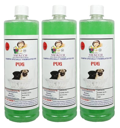 Swacch Shampoo Specially Formulated for Pug (3 Litre) (Combo Pack of 3) Neem Alovera Swacch Shampoo Specially Formulated for Pug (3 Litre) (Combo Pack of 3) Neem Alovera