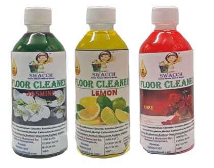 Swacch Floor Cleaner (200ml) (Combo Pack of 3) Jasmine, Lemon & Rose Swacch Floor Cleaner (200ml) (Combo Pack of 3) Jasmine, Lemon & Rose