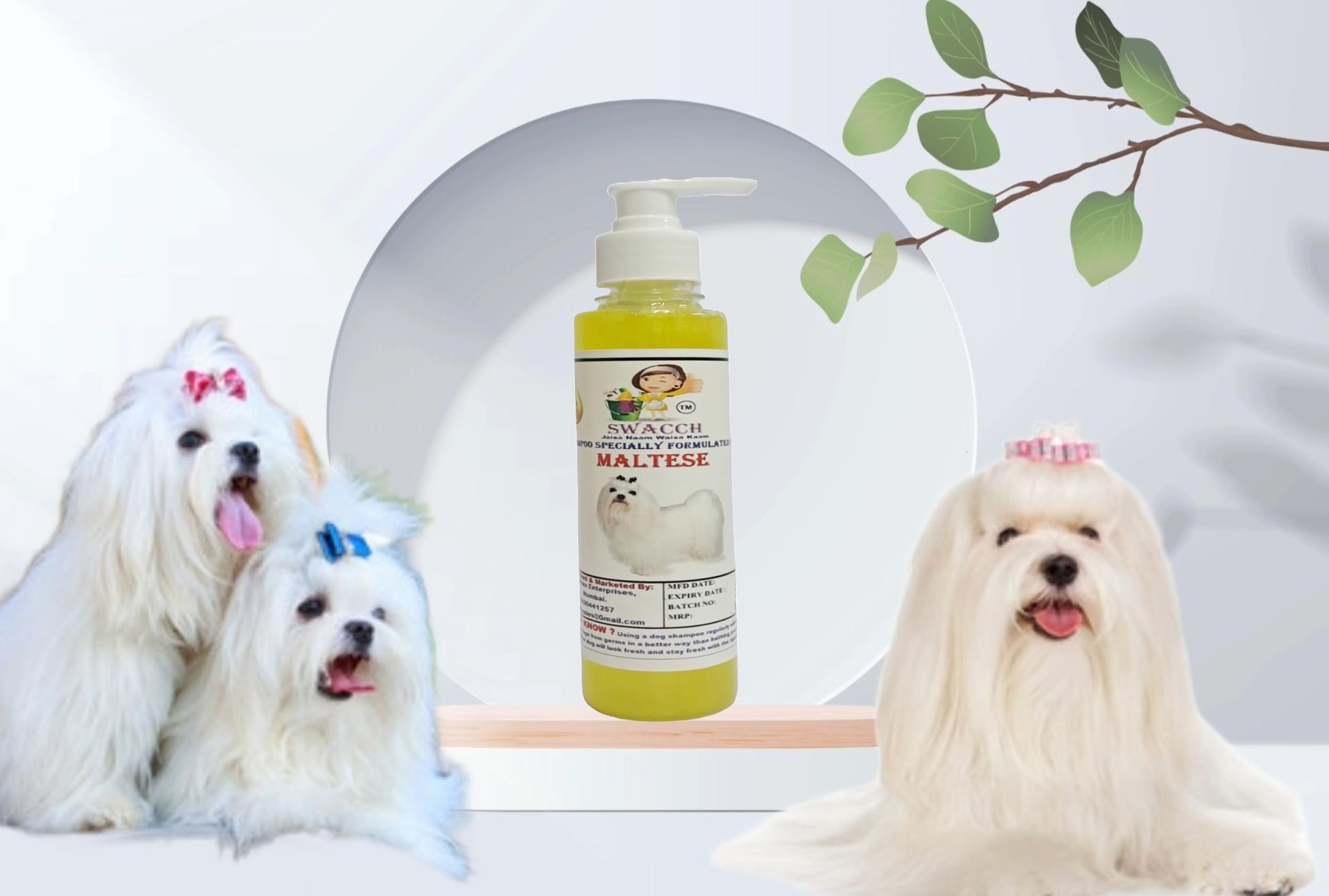 SWACCH Premium Shampoo for Maltese (200ML) Lemon