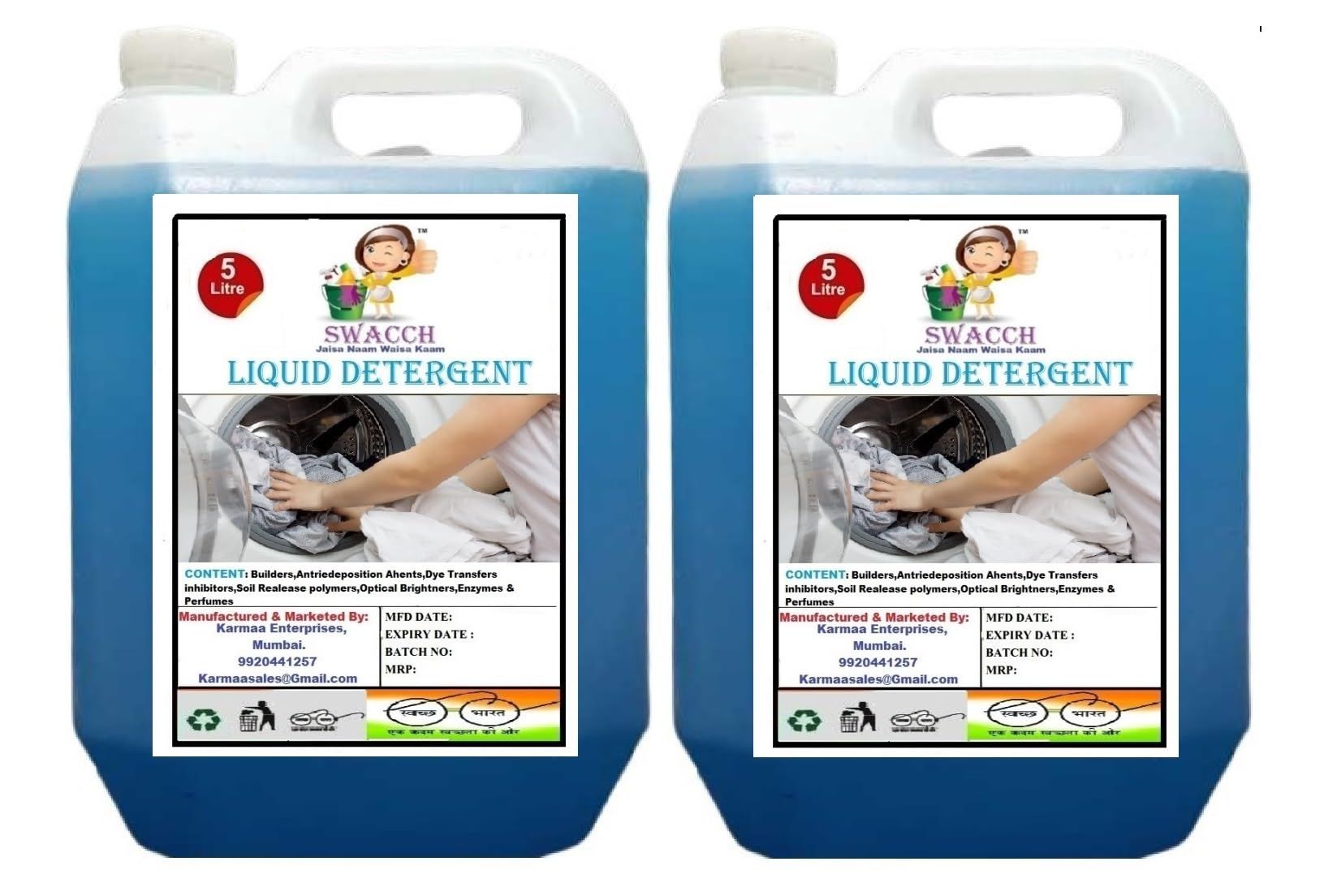 BUY 1 GET 1 Free Liquid Detergent (5 Litre) (Pack of 2) Mogra