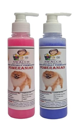 SWACCH Premium Shampoo for Pomeranian (200ML) (Combo Pack of 2) Lavender & Rose