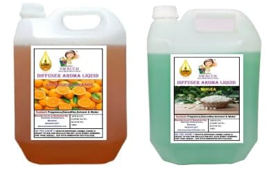 Swacch Diffuser Aroma Liquid (5 Litre) (pack of 2) Orange & Mogra