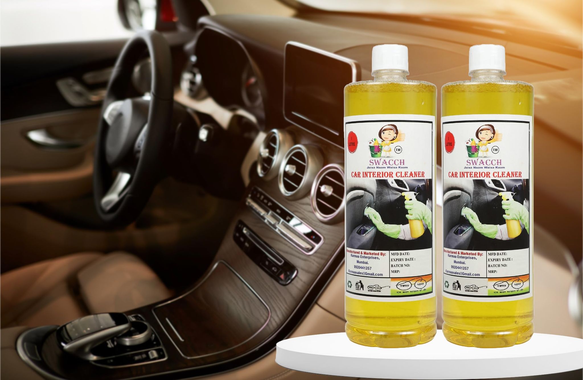 Swacch Car Interior Cleaner (1 Litre) (Pack of 2)