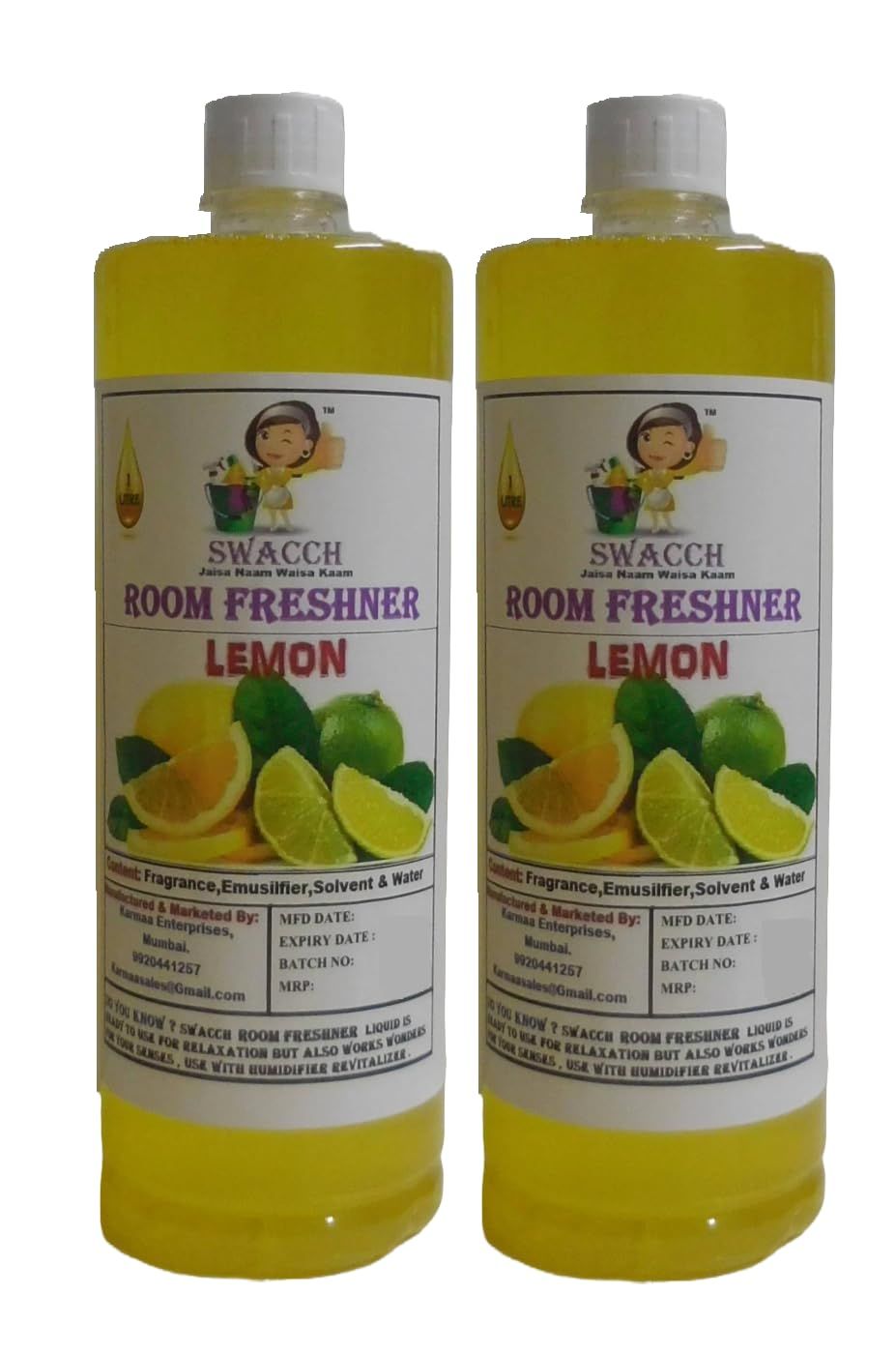 Swacch Room Freshner (1 Litre) (Pack of 2) Lemon