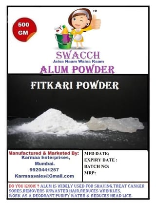 Alum Powder (Fitkari Powder) 500gm Alum Powder (Fitkari Powder) 500gm