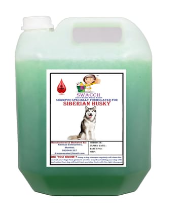 SWACCH Shampoo Specially FORMULATED for Siberian Husky (10 Litre) NEEM ALOVERA