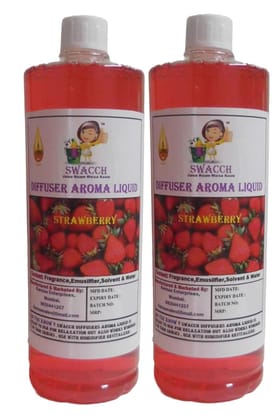 Swacch Diffuser Aroma Liquid (1 Litre) (Pack of 2) Strawberry Swacch Diffuser Aroma Liquid (1 Litre) (Pack of 2) Strawberry