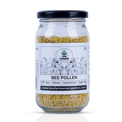 Two Farmers Organics Bee Pollen | Raw & Unprocessed | Plant based Protein | Natural Superfood | 200gm Glass Jar