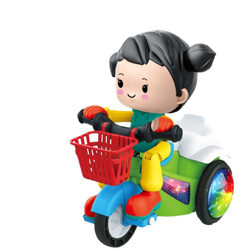 KTRS ENTERPRISE Electric Stunt Tricycle with Lighting and Music Battery Operated Stunt Three-Wheel Motorcycle Vehicle Toys for Kids - Toys and Games | Buy online on ZillyBuy