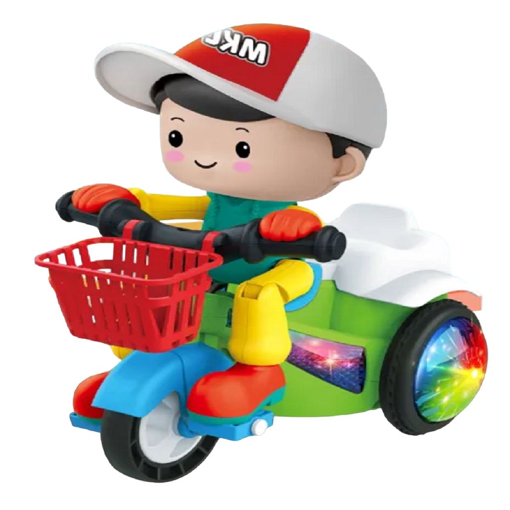 KTRS ENTERPRISE Electric Stunt Tricycle with Lighting and Music Battery Operated Stunt Three-Wheel Motorcycle Vehicle Toys for Kids - Toys and Games | Buy online on ZillyBuy