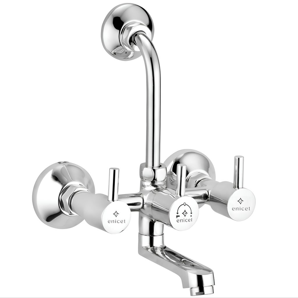 Enicet 2 in 1 wall mixer with L bend pipe for overhead shower