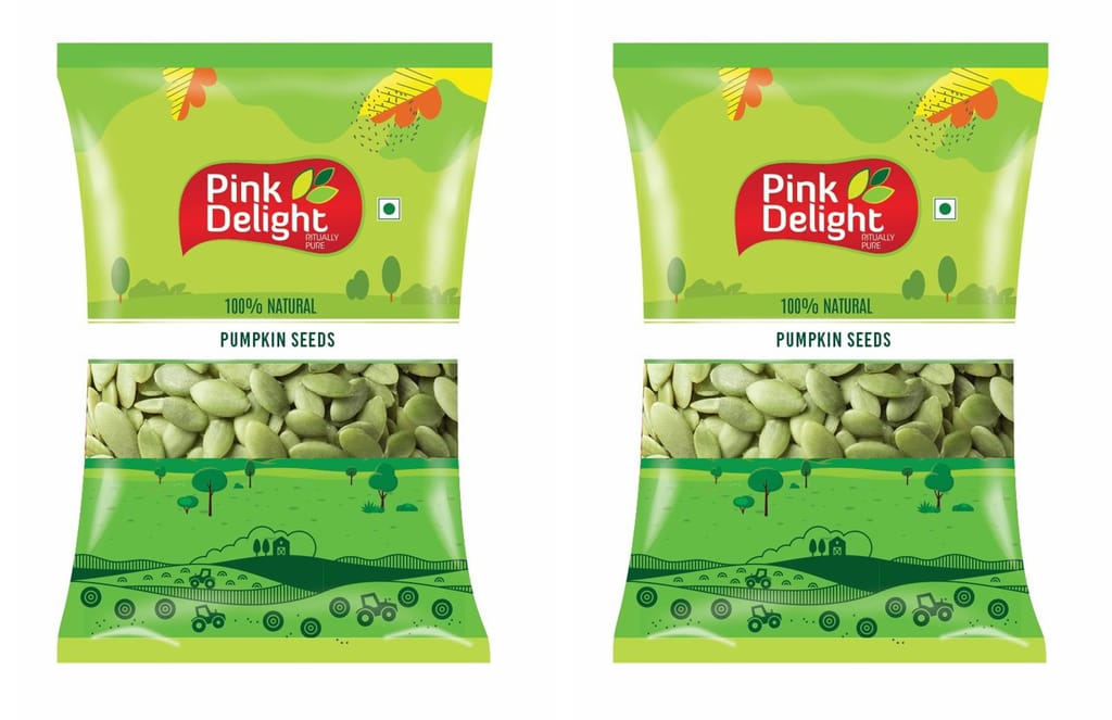 Pink Delight  | Pumpkin Seeds | Dried Seeds | 500 Gm Each | Pack of 2 | 1 Kg Pack