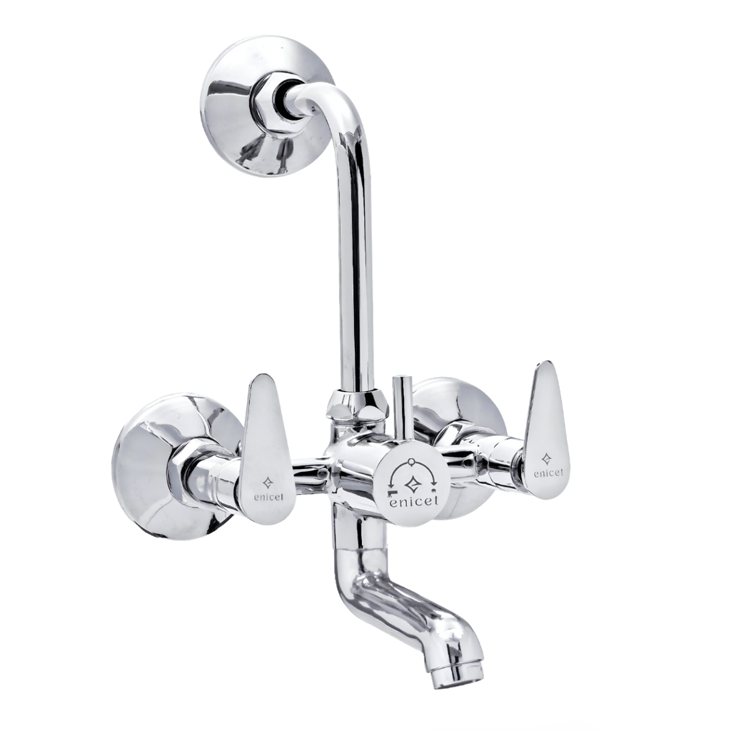 Enicet 2 in 1 wall mixer with L bend pipe for overhead shower