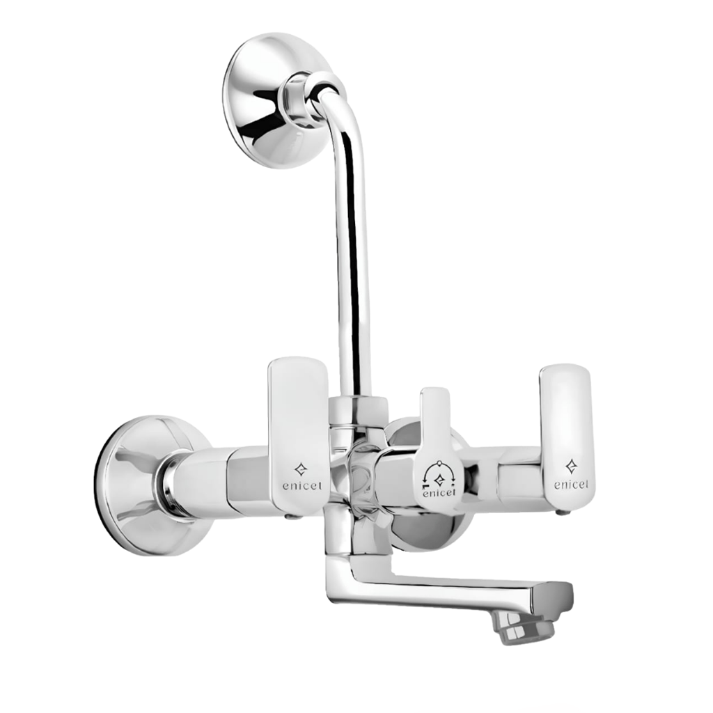 Enicet 2 in 1 wall mixer with L bend pipe for overhead shower