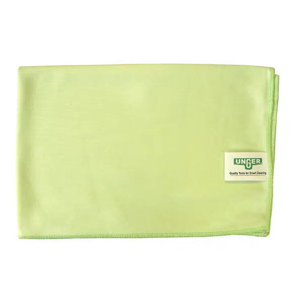 Unger ME400 SmartColor MicroWipe 16" x 16" Pack of 2 Pics Green UltraLite Microfiber Cleaning Cloth
