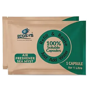 Ecosys Airfreshner Capsule Pack of 2 Pouch ||(Concentrate), Eco-safe, Health firendly