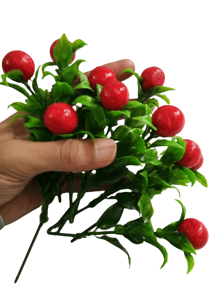 Beautiful Artificial Cherry - Red Artificial Cherry for Home Decor or any Decorating Purposes and DIY Crafting. Pack of 20 PCS