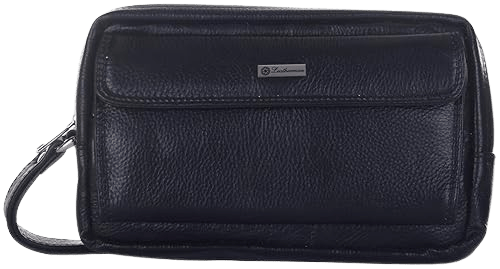 LEATHERMAN GENUINE LEATHER BLACK SINGLE ZIP POUCH-1210 - Handbags | Buy online on ZillyBuy