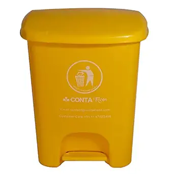 Conta Kleen Pedal Dust Bin, Grey - 30 L (0803 CK 26) - Yellow, 30 Ltr