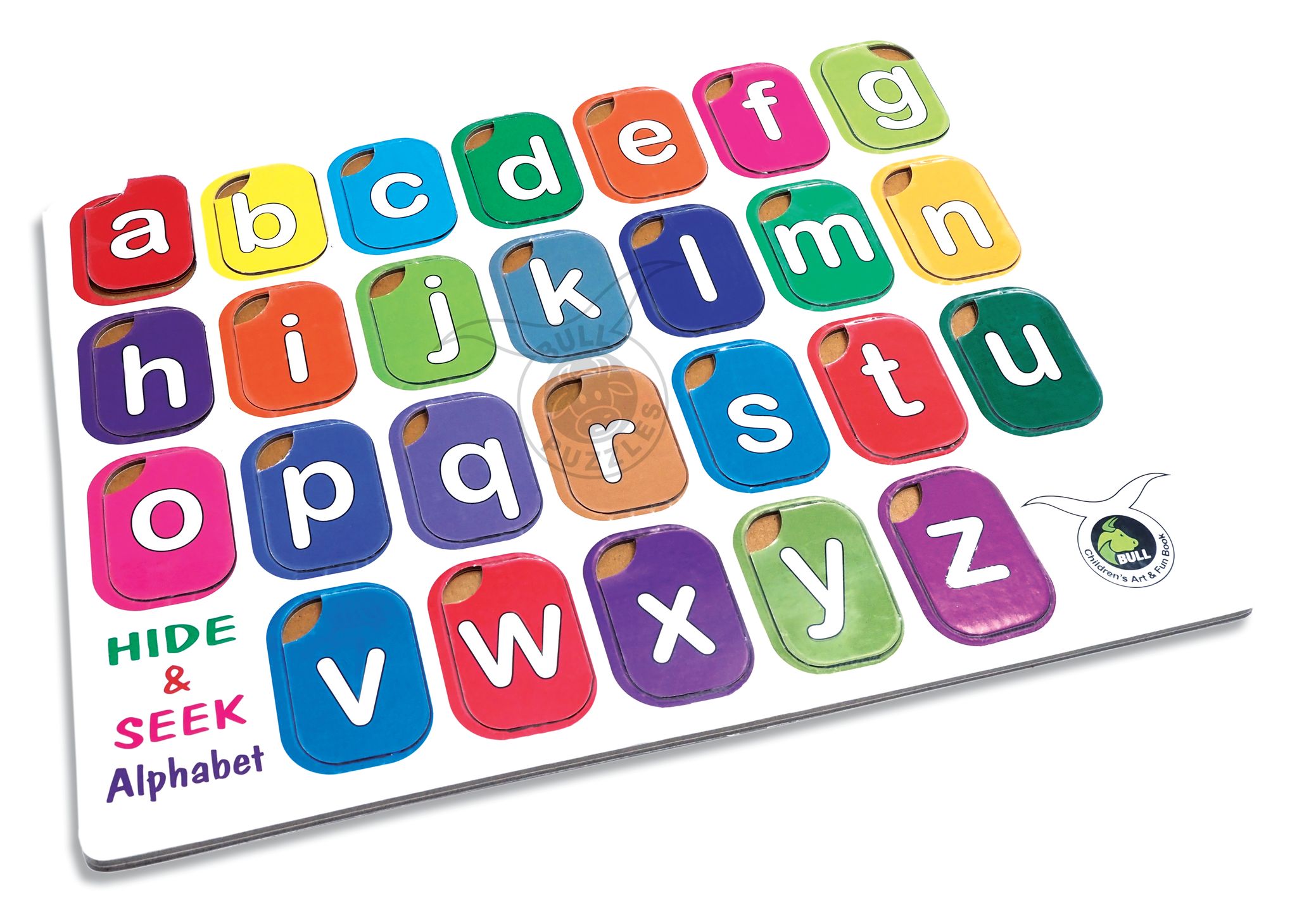 HIDE & SEEK ALPHABET CARDBOARD PUZZLE
