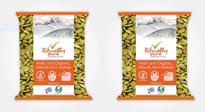 Ritually Pure 100% Organic | Pumpkin Seeds | 500 Gm Each | Pack of 2 | 1 Kg Pack