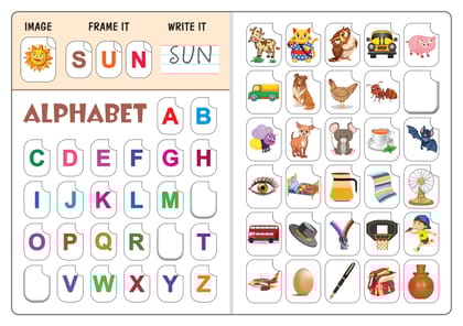 Three letter word cardboard puzzles