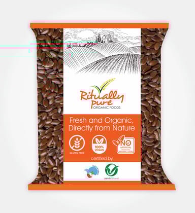 Ritually Pure 100% Organic | Flax (Alsi) Seeds | 200 Gm Pack