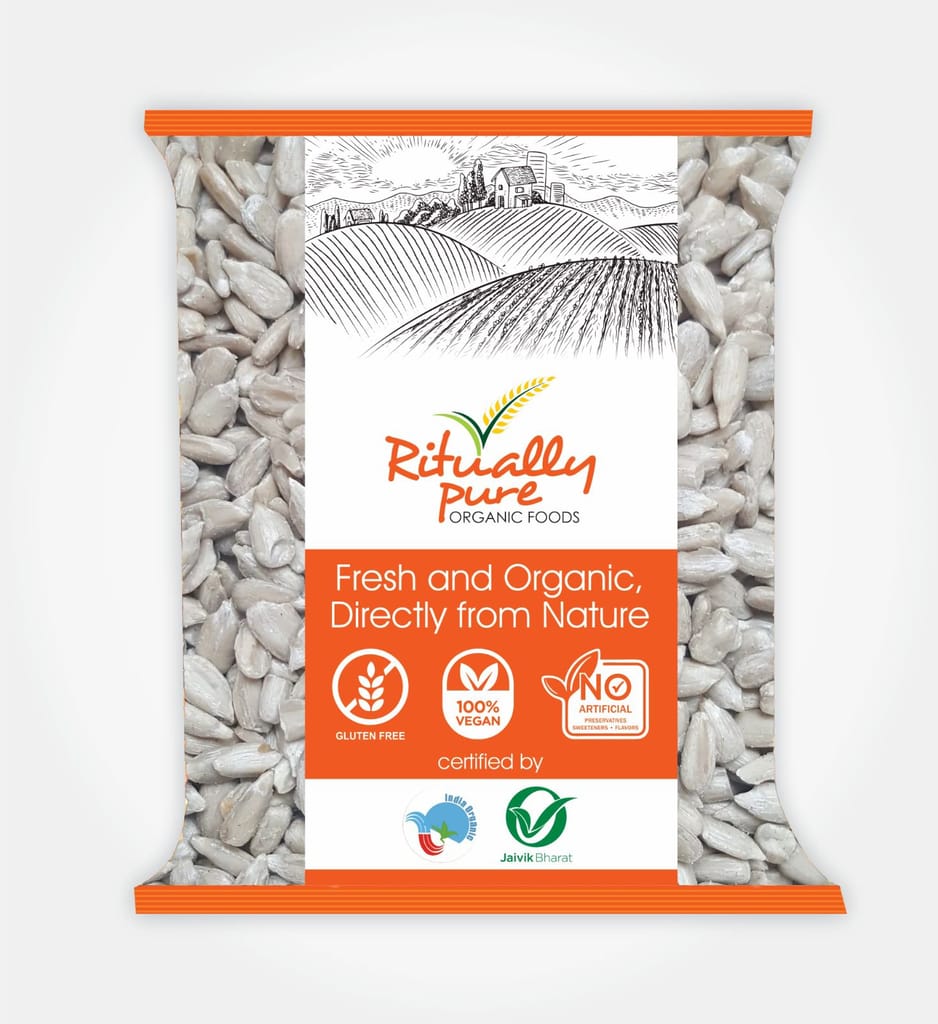 Ritually Pure 100% Organic | Super Seeds Combo | Chia+Sunflower+Pumpkin+Flax (Alsi) Seeds | 250 Gm Each | Pack of 4 | 1 Kg Pack