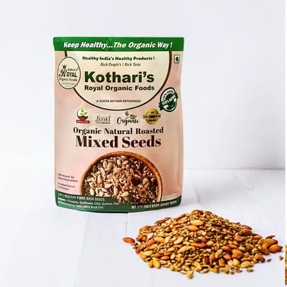 Kothari's Royal Organic Mix Seed 400gm/ Healthy Roasted Super Seeds Combo Pack, Seeds Mix for Eating/