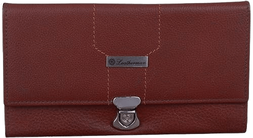 LEATHERMAN GENUINE LEATHER TAN WOMENS WALLET-1622P_Tan - Handbags | Buy online on ZillyBuy
