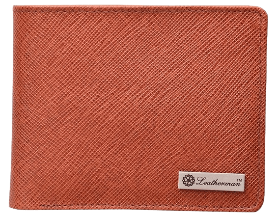 LEATHERMAN GENUINE LEATHER TAN MEN'S WALLET-1517B_tn - Handbags | Buy online on ZillyBuy