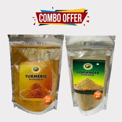 Combo Pack of Coriander and Turmeric Powder