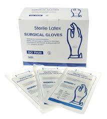 Disposable Sterile Latex Surgical Gloves (50 Pairs)