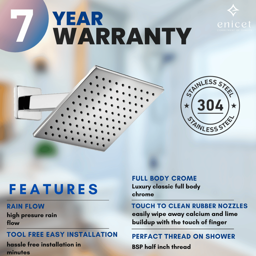 Enicet Brass Diverter with Concealed Body and Upper Part Set, Single Lever Diverter for Bathroom, Hot and Cold Water Mixer