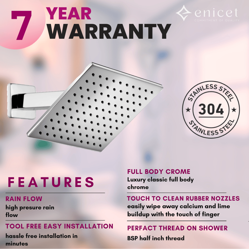 Enicet high flow diverter with concealed body and upper parts set, Brass build, Diverter for bathroom, Hot and cold water mixer