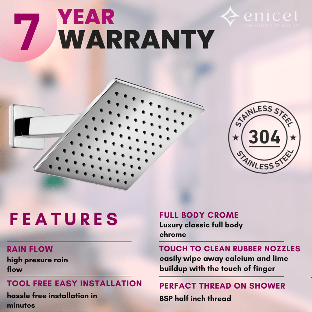 Enicet high flow diverter with concealed body and upper parts set, Brass build, Diverter for bathroom, Hot and cold water mixer